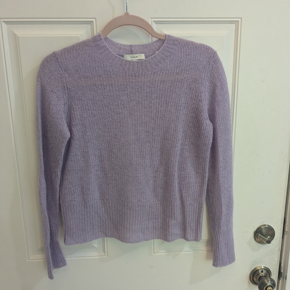 Vince Lavender Ribbed Featherweight Crew - Picture 4 of 7